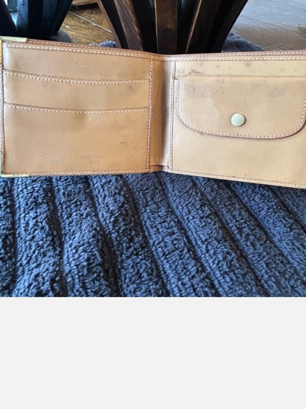 Celine Triomphe Pattern Bifold Wallet in Brown - Picture 3 of 7